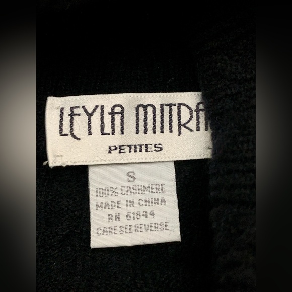 Women’s Small Petite Leyla Mitra 100% Cashmere Turtleneck Sweater - Picture 8 of 12